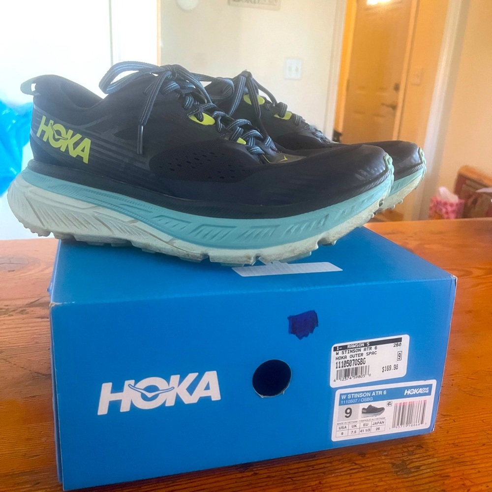 Hoka W Stinson ATR 6 running shoes.